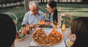 Grandparent with family image